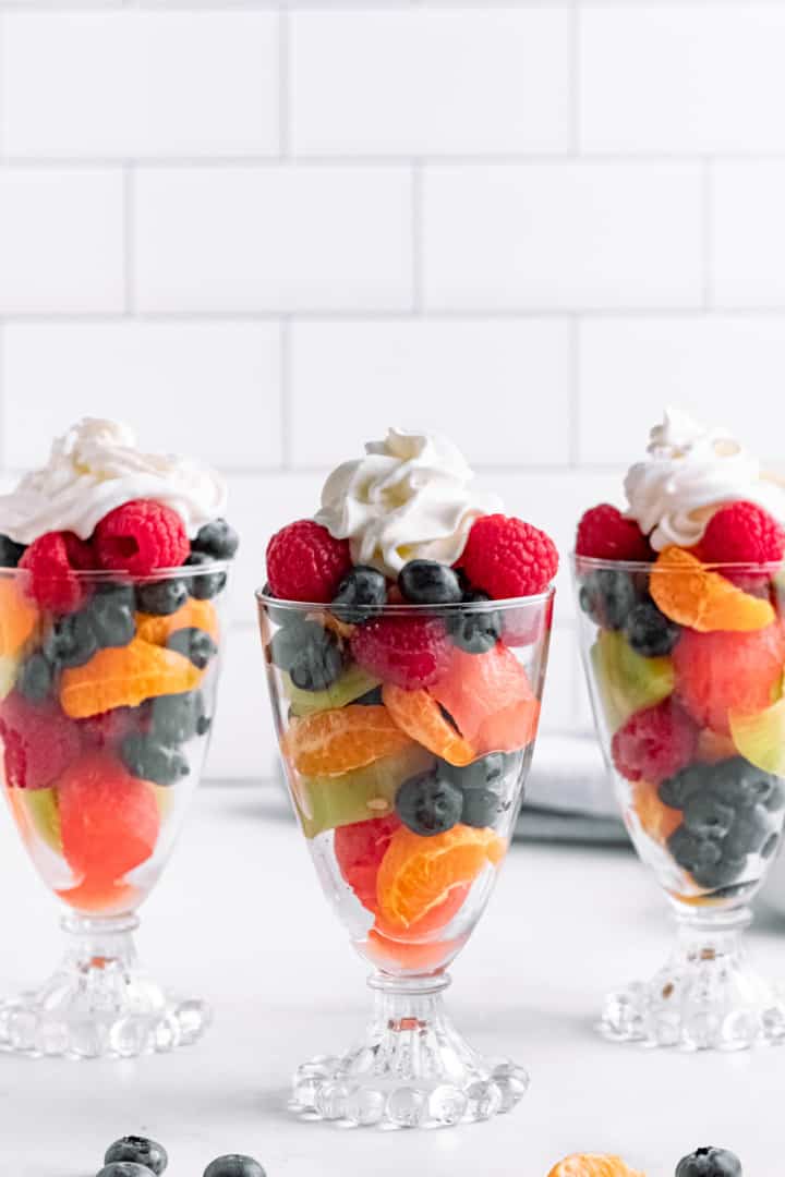 fruit salad in a cup