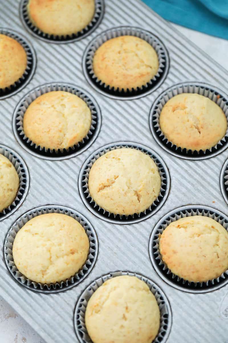 cooked cupcakes in cupcake pan