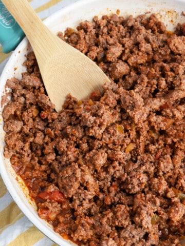 Taco Meat in a skillet