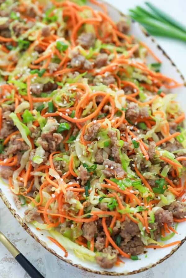 egg roll in a bowl.
