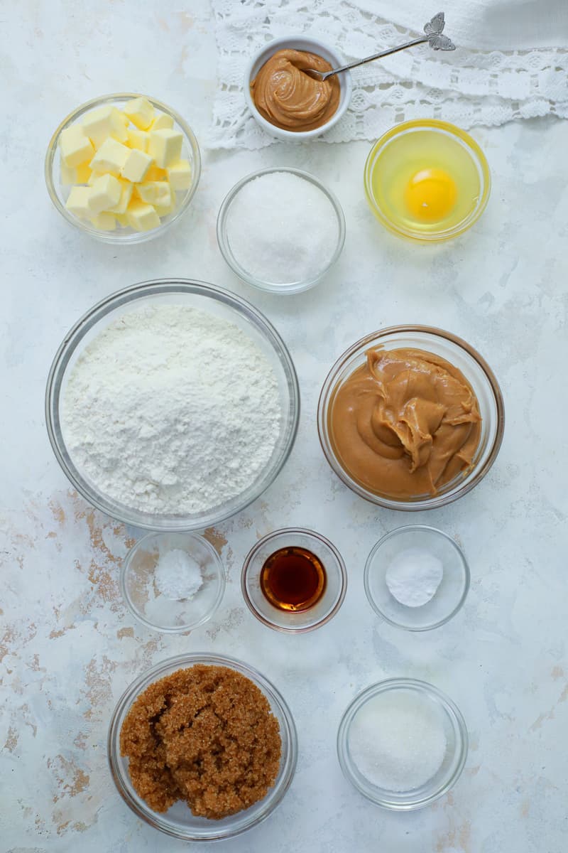 ingredients for peanut butter cookies