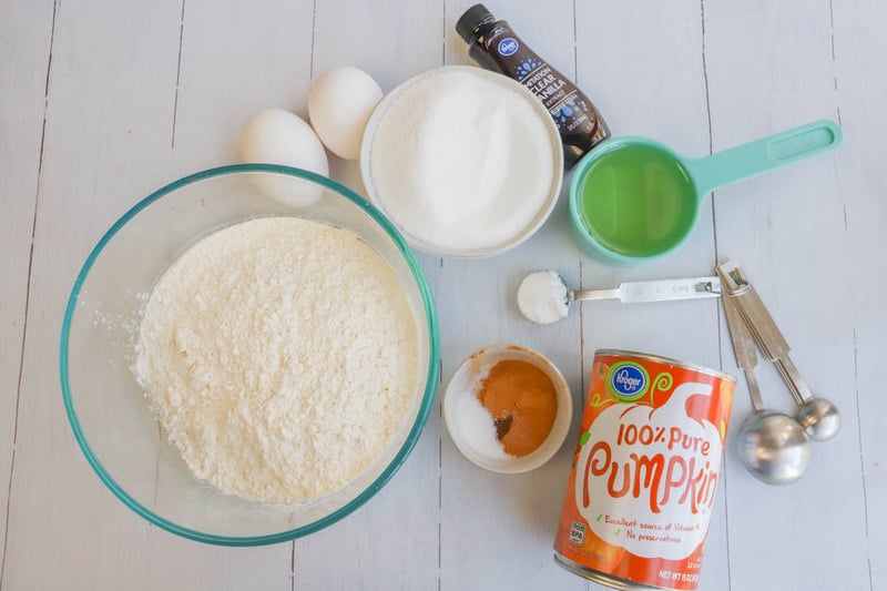 ingredients for pumpkin muffins