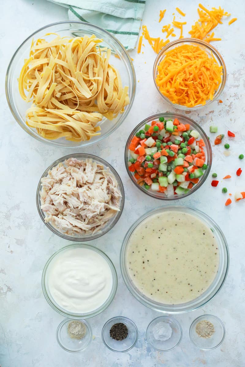 ingredients for chicken noodle casserole