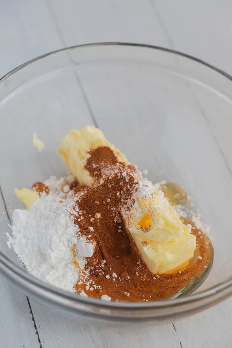 ingredients for honey butter in mixing bowl