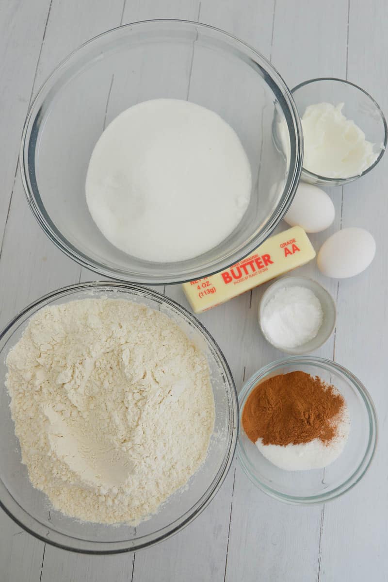 ingredients for snickerdoodle cookies