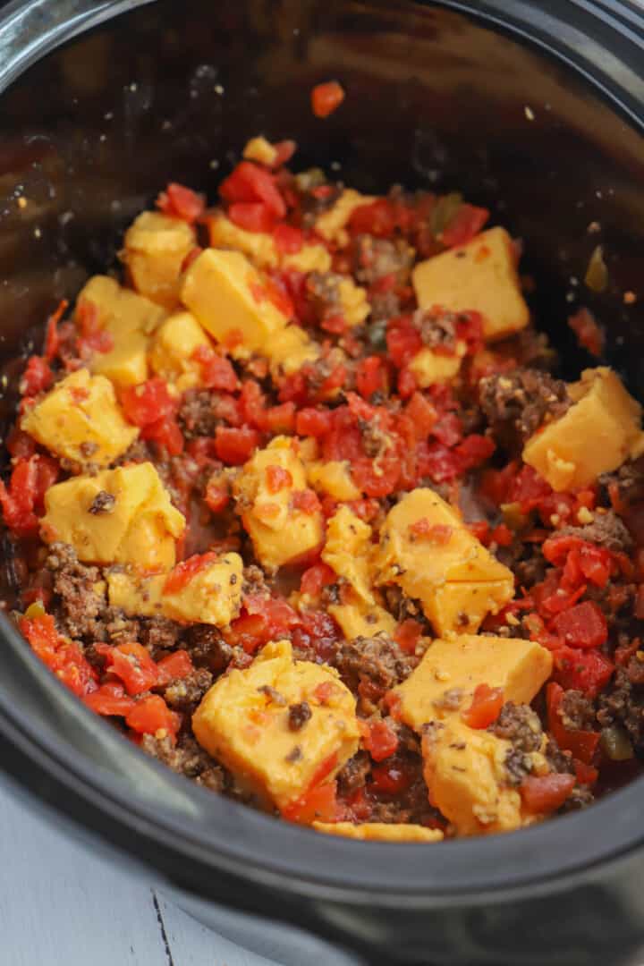 all ingredients in the slow cooker