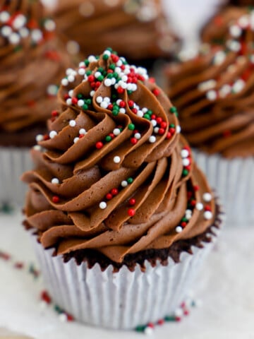 Chocolate Christmas Cupcake