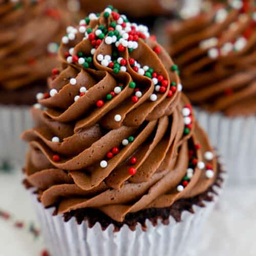 Chocolate Christmas Cupcake