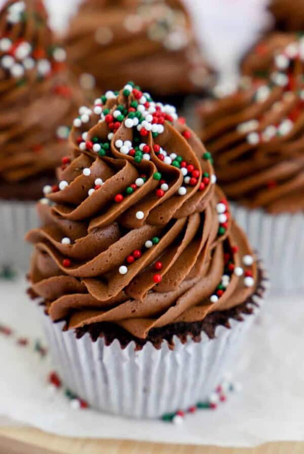 Chocolate Christmas Cupcake