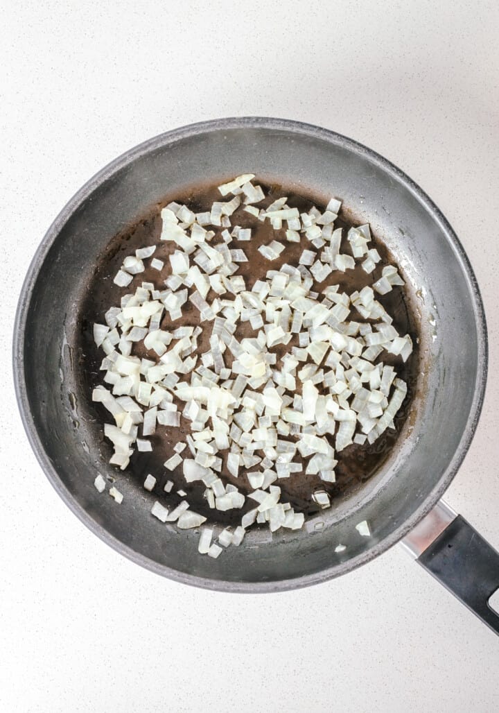 cooking onions in skillet