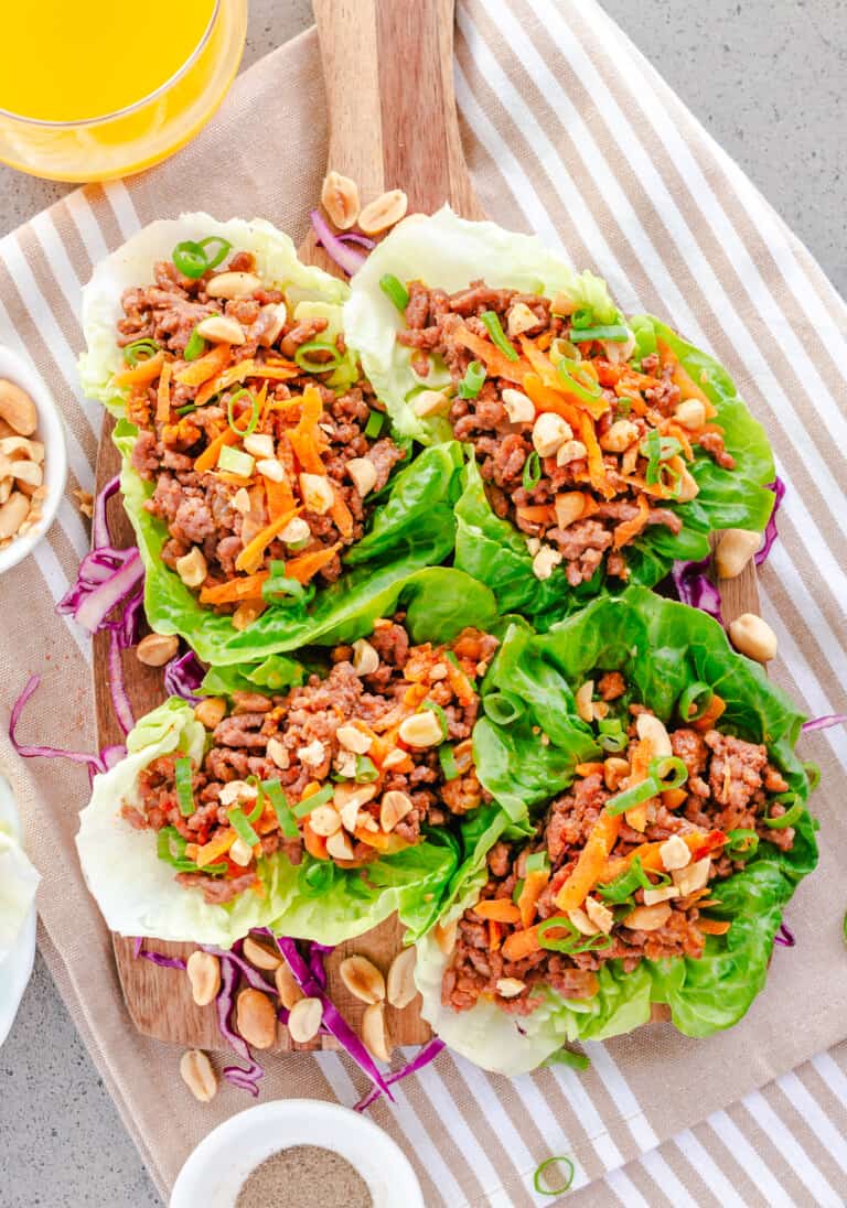 Ground Beef Lettuce Wraps • The Diary of a Real Housewife