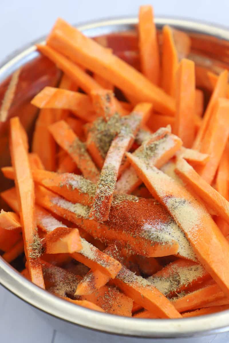 seasoning added to sweet potato fries