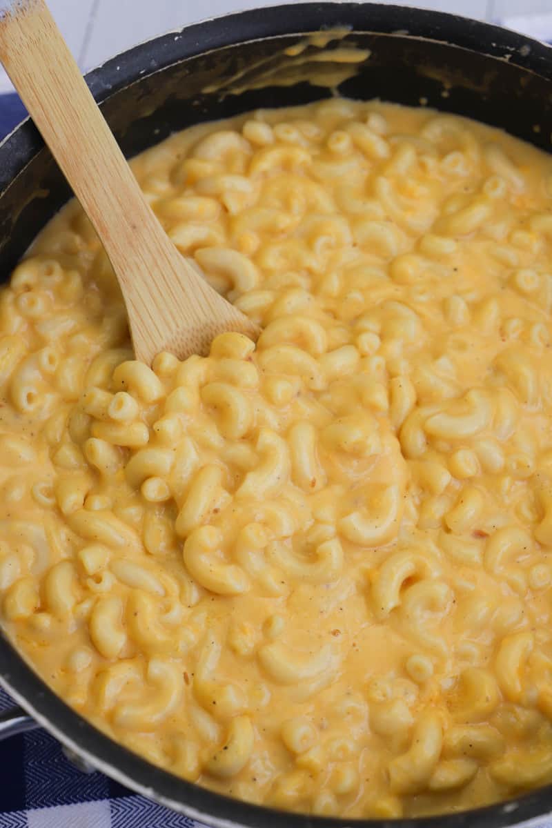 Stove Top Mac and Cheese in pan