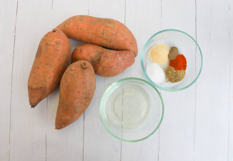 ingredients for sweet potato fries