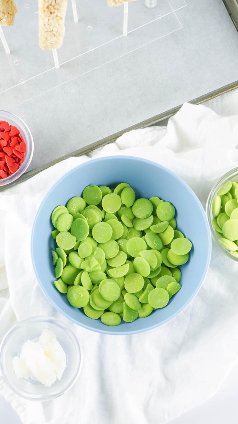 putting your candies in a bowl to melt them