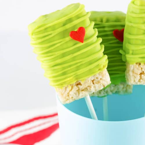 Grinch and Wreath Rice Krispie Treats