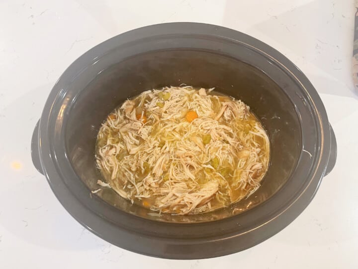 shredded chicken added back to slow cooker