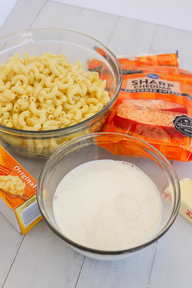 ingredients for macaroni and cheese