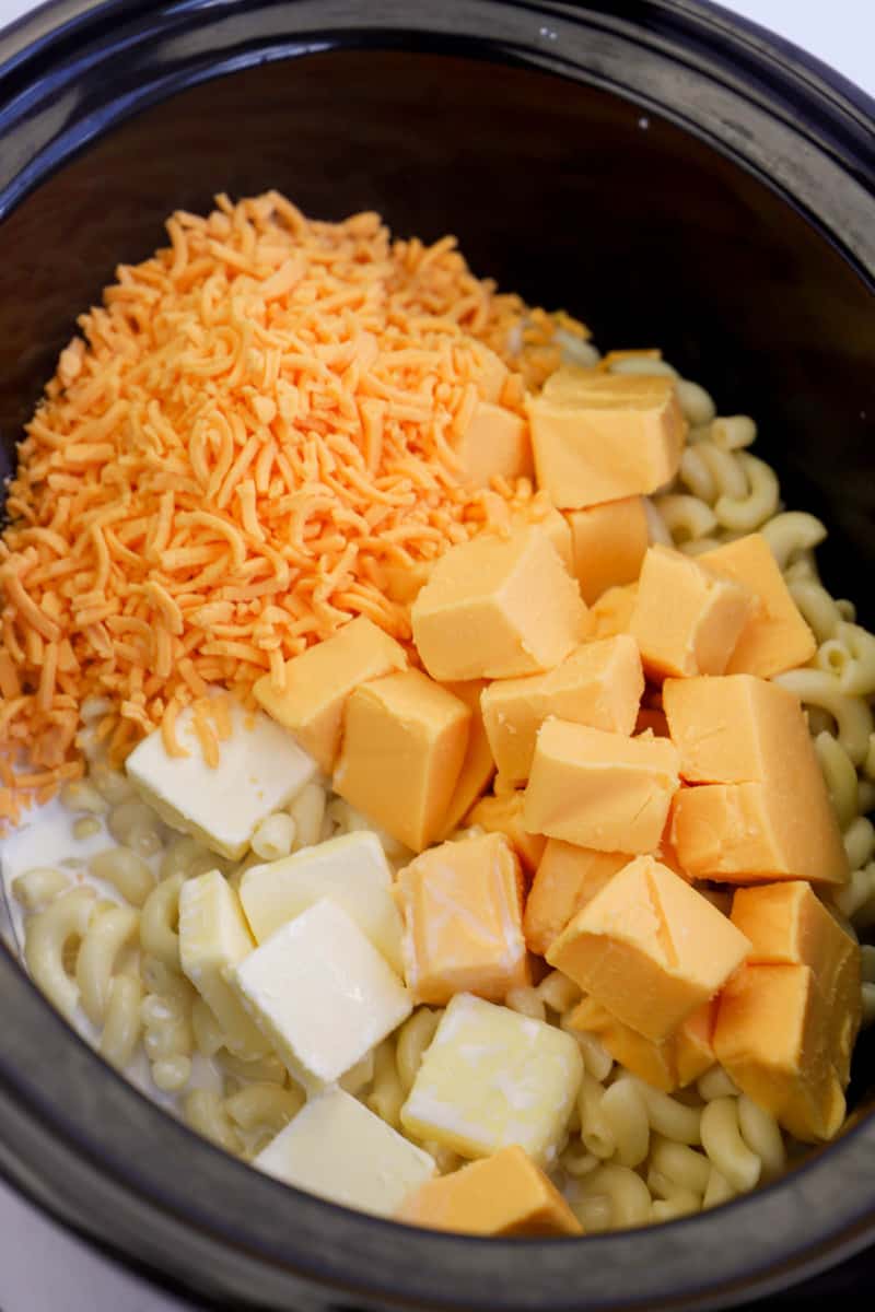 all ingredients in the slow cooker before cooking