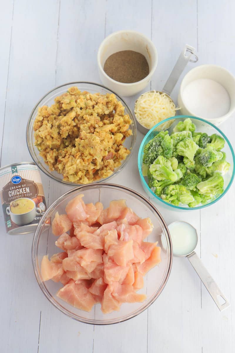 ingredients for chicken stuffing casserole