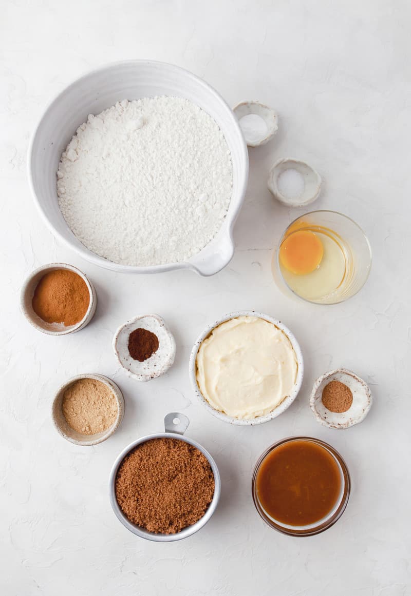 ingredients for gingerbread cookies