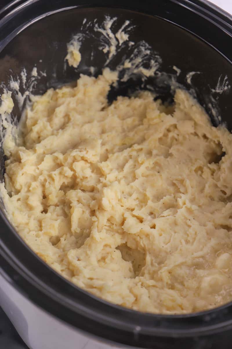 slow cooker mashed potatoes mashed in slow cooker