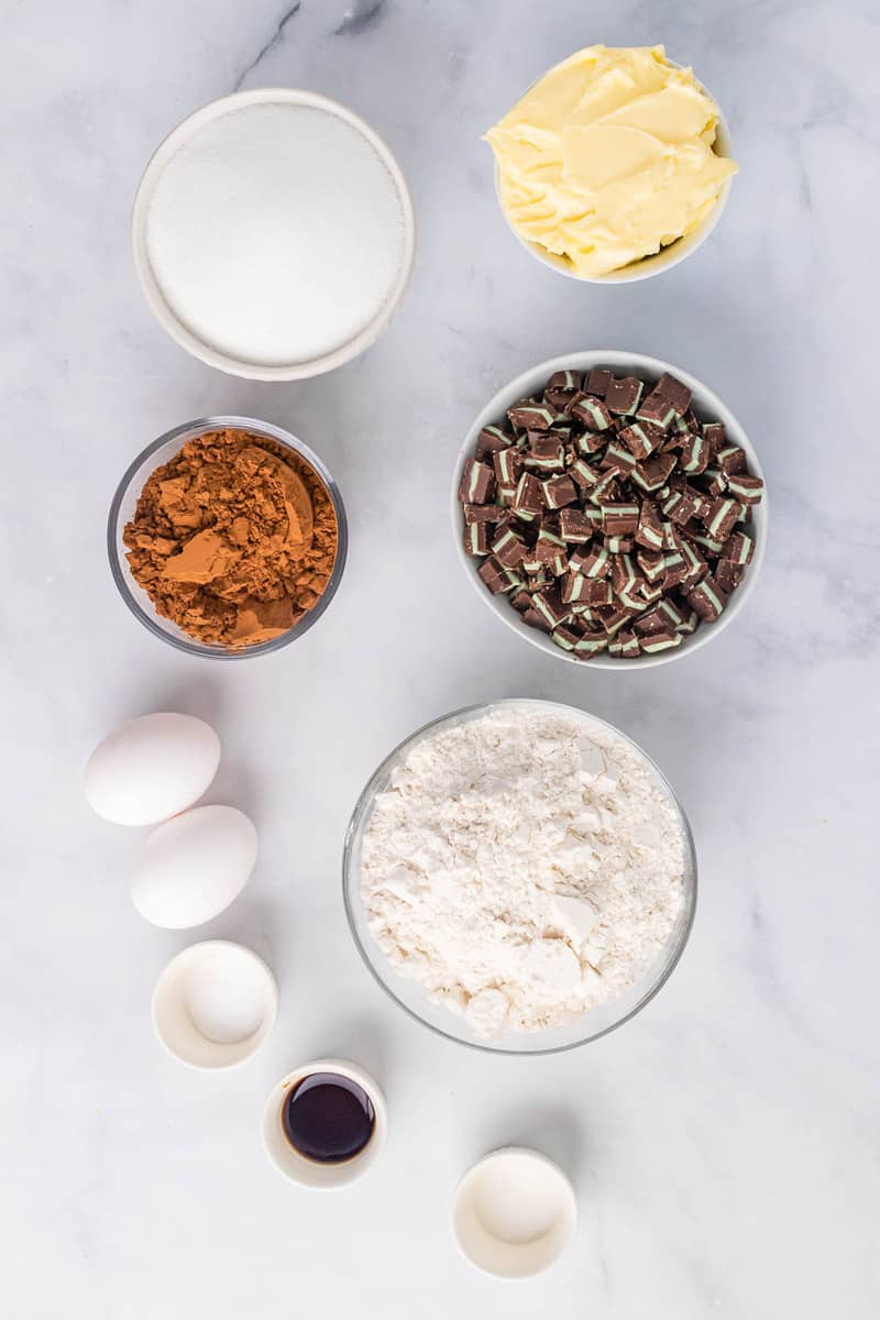 ingredients for Andes Chocolate Cookies