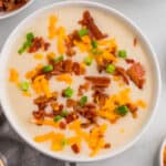 slow cooker potato soup recipe card