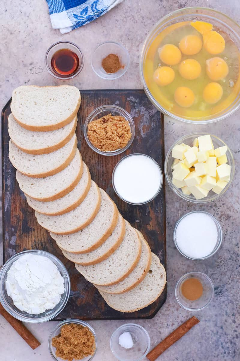 ingredients for French toast casserole