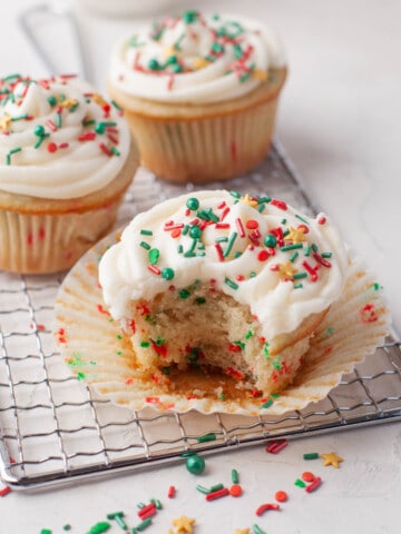 Funfetti Christmas Cupcakes