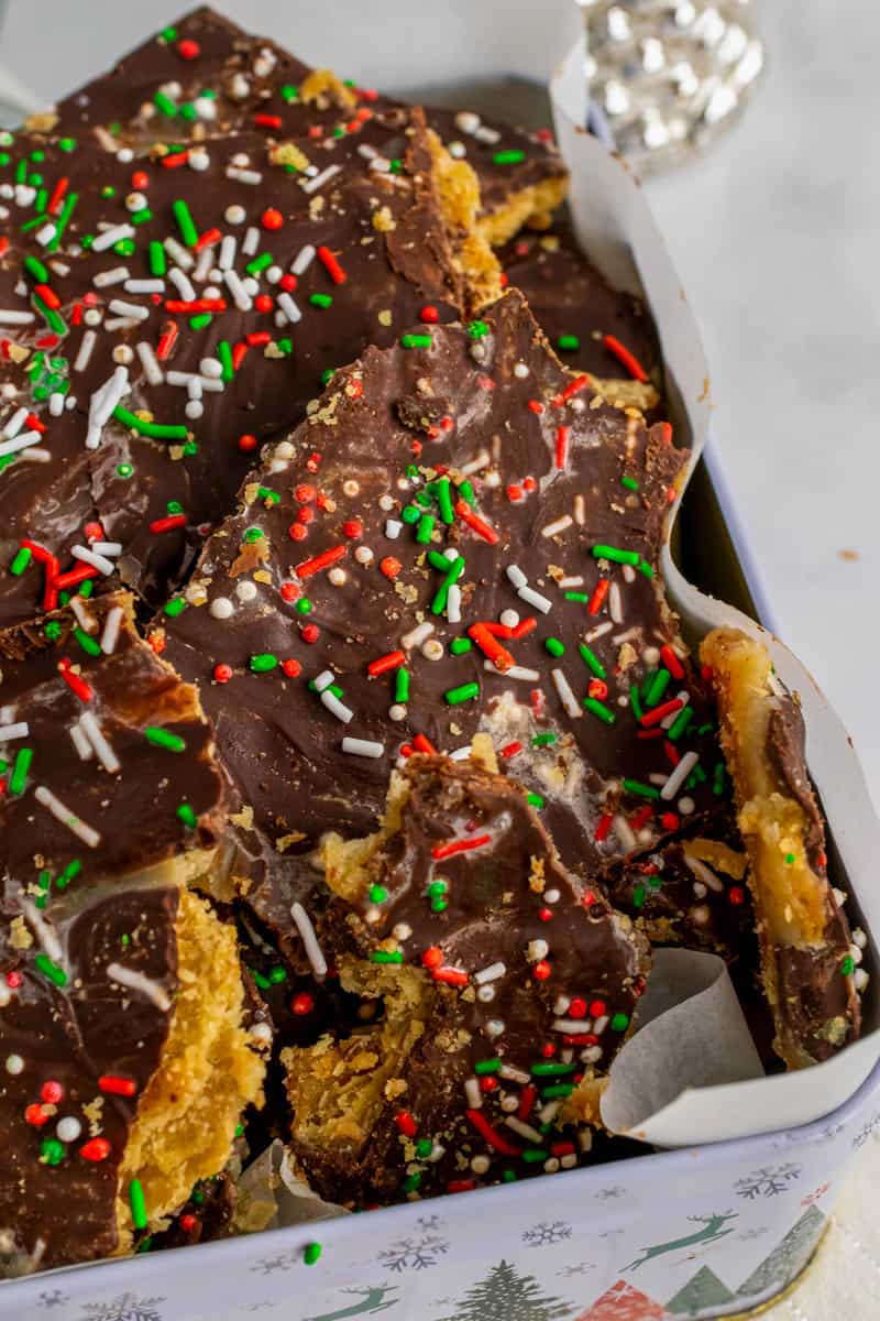 Christmas crack closeup