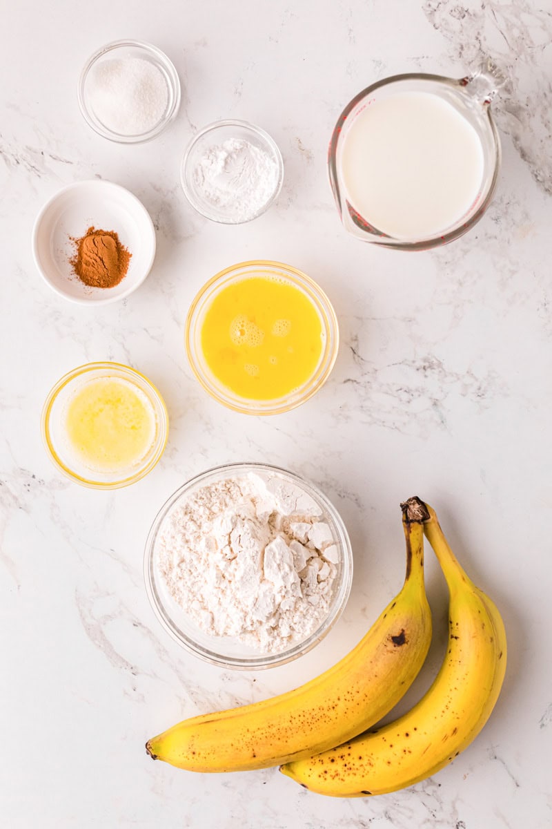 ingredients for the banana pancakes.