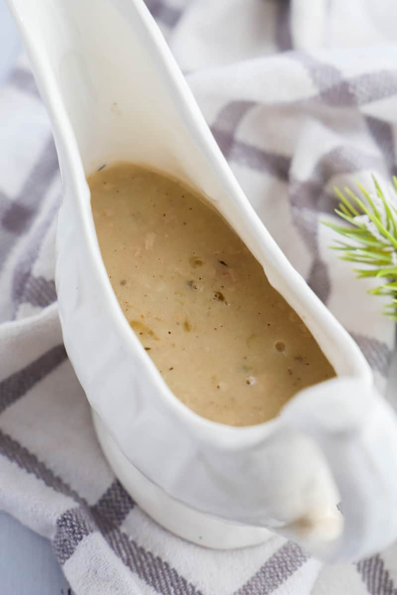 Homemade Gravy in gravy boat