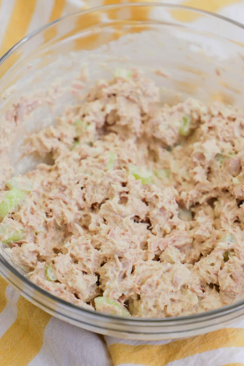 tuna salad in a bowl
