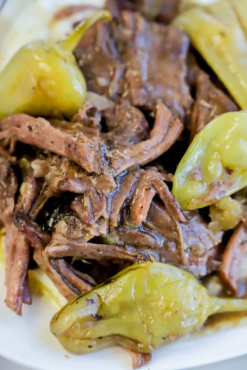 close up of Mississippi Pot Roast on white plate