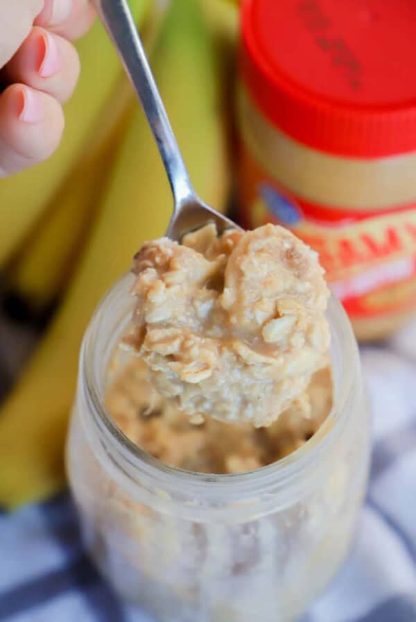 Peanut Butter Banana Overnight Oats