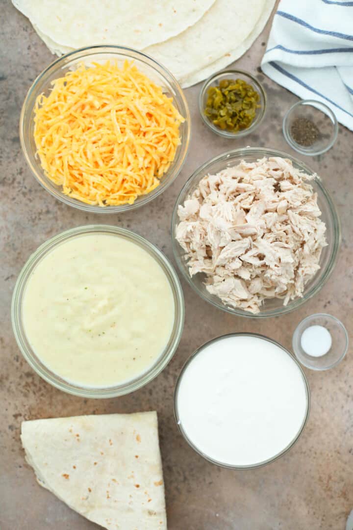 ingredients for sour cream enchiladas