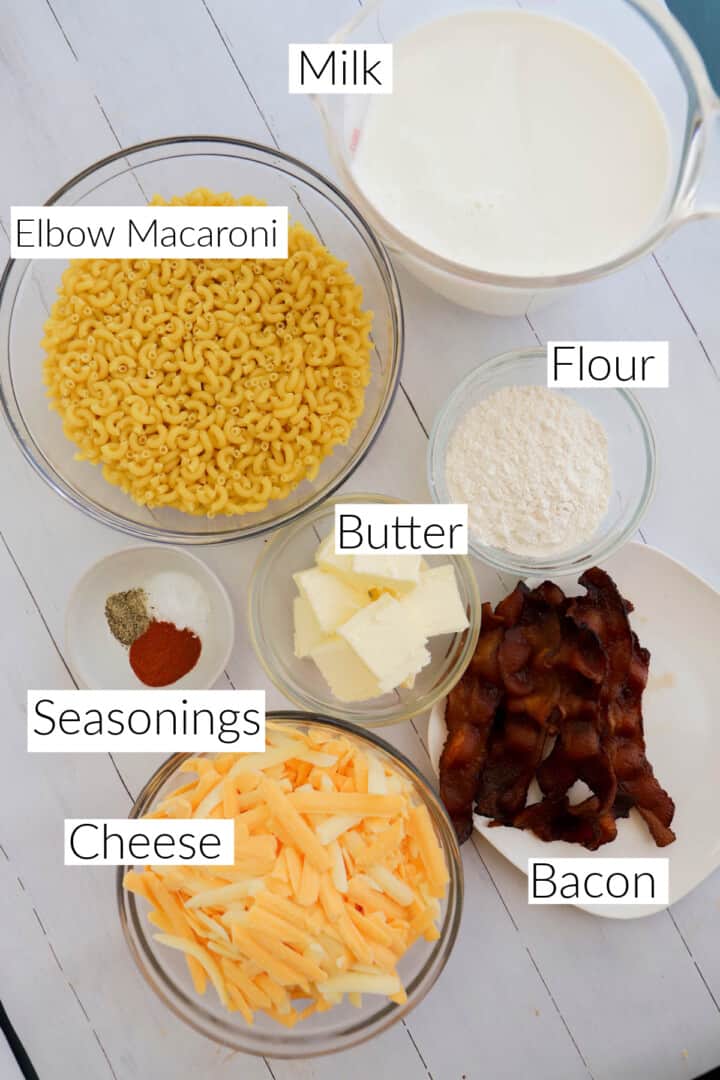 ingredients for mac and cheese