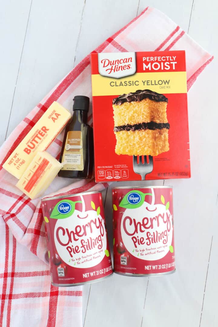 ingredients for cherry dump cake