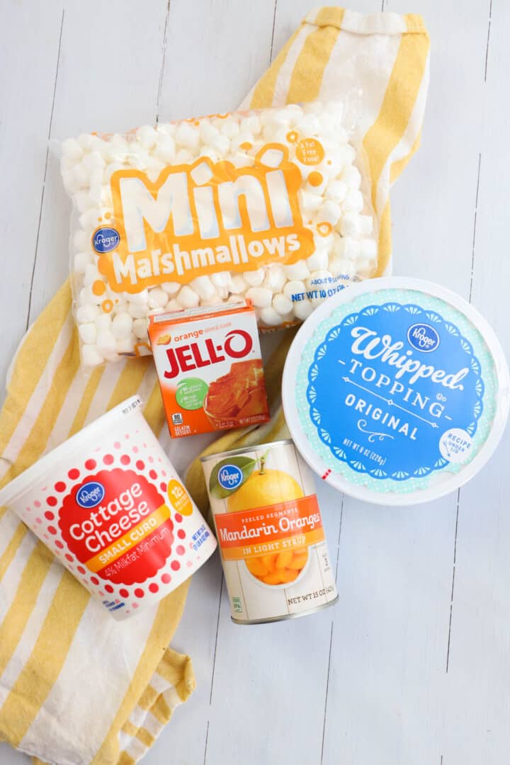 ingredients for orange fluff