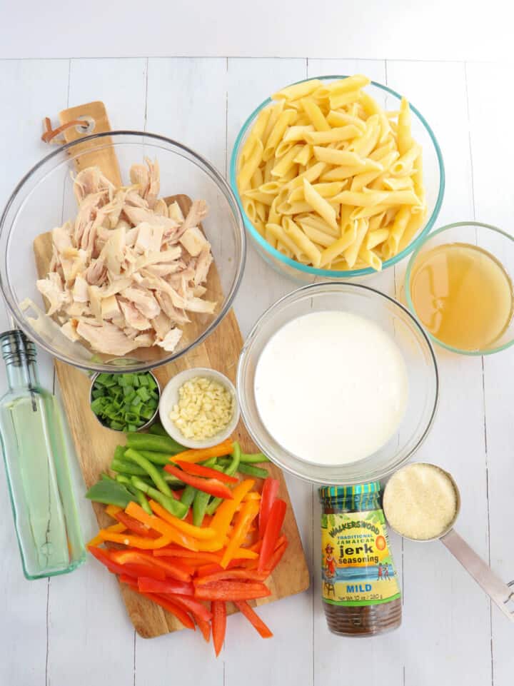 ingredients for Rasta Pasta