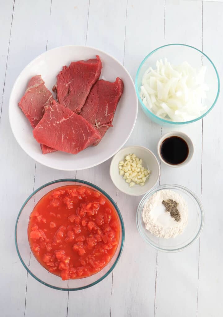 ingredients for Swiss Steak