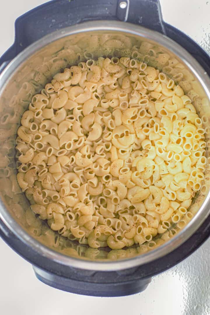 cooked pasta in the instant pot.