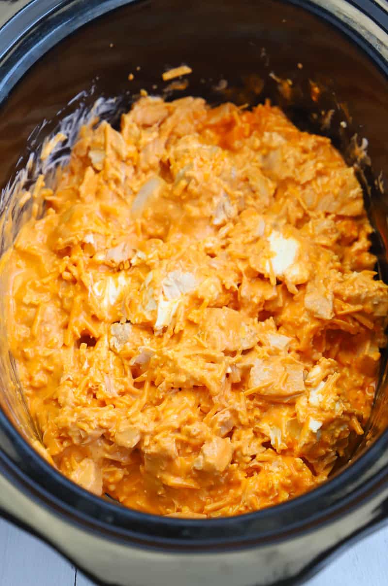 Slow Cooker Buffalo Chicken Dip • The Diary of a Real Housewife