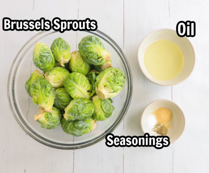 ingredients for Brussel sprouts.