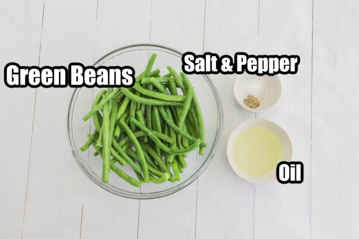 ingredients for air fryer green beans.