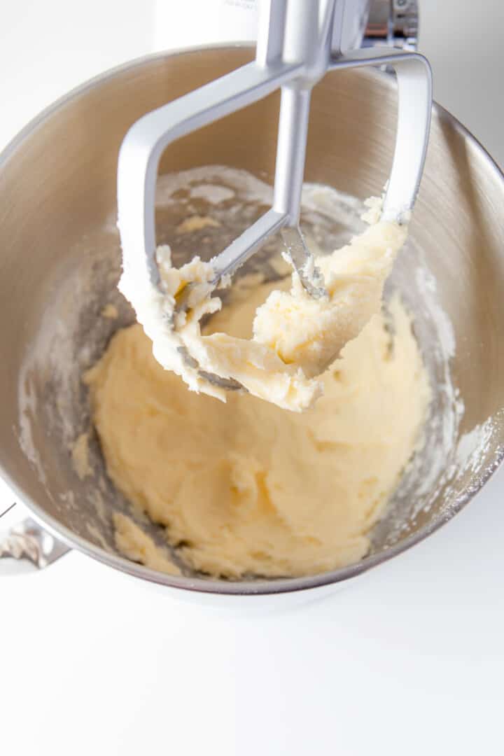 mixing together the wet ingredients for the cookies.