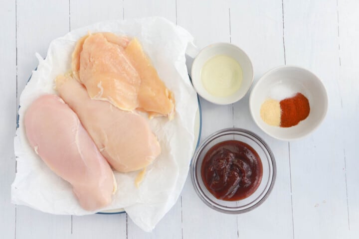 ingredients for grilled BBQ Chicken.