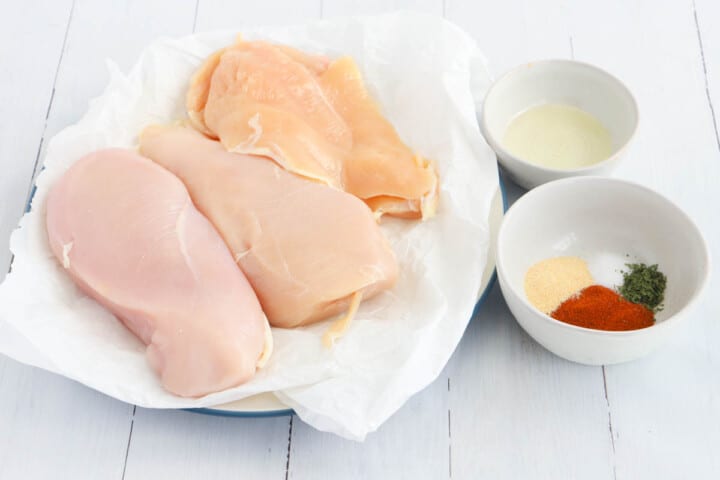 ingredients for grilled chicken breast.