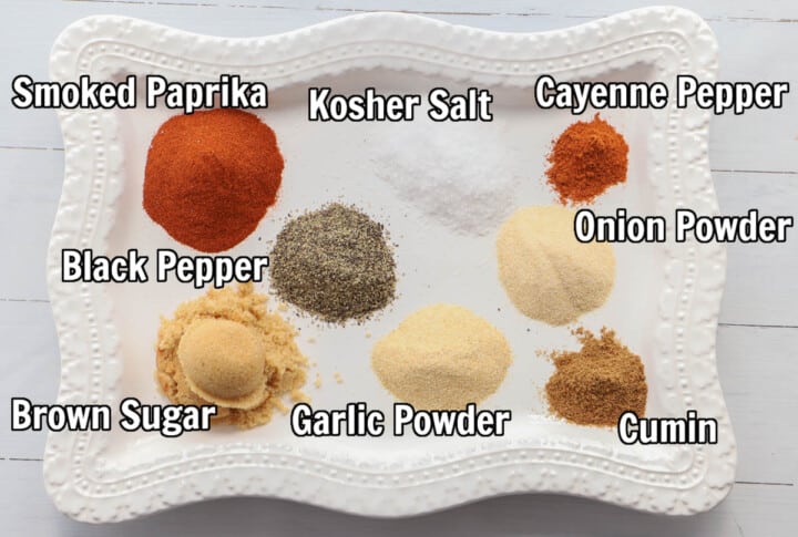 spice list for steak rub.